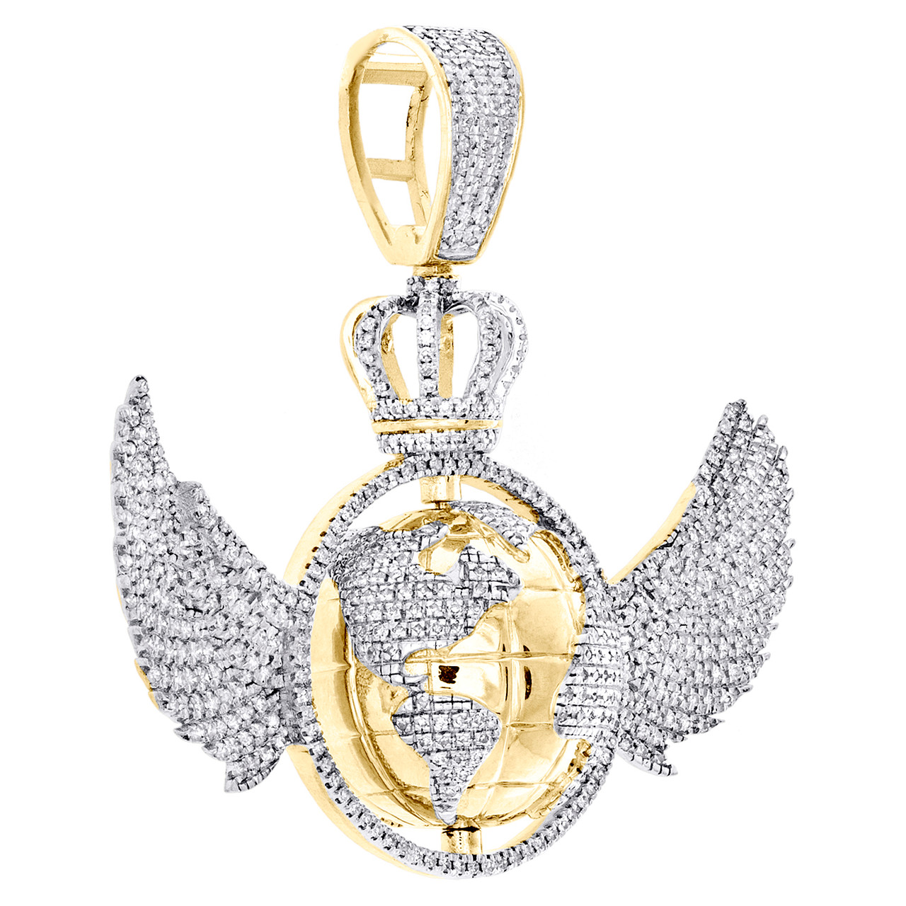 Exclusive Jewelry Diamond World Locket 10K Yellow Gold Diamond