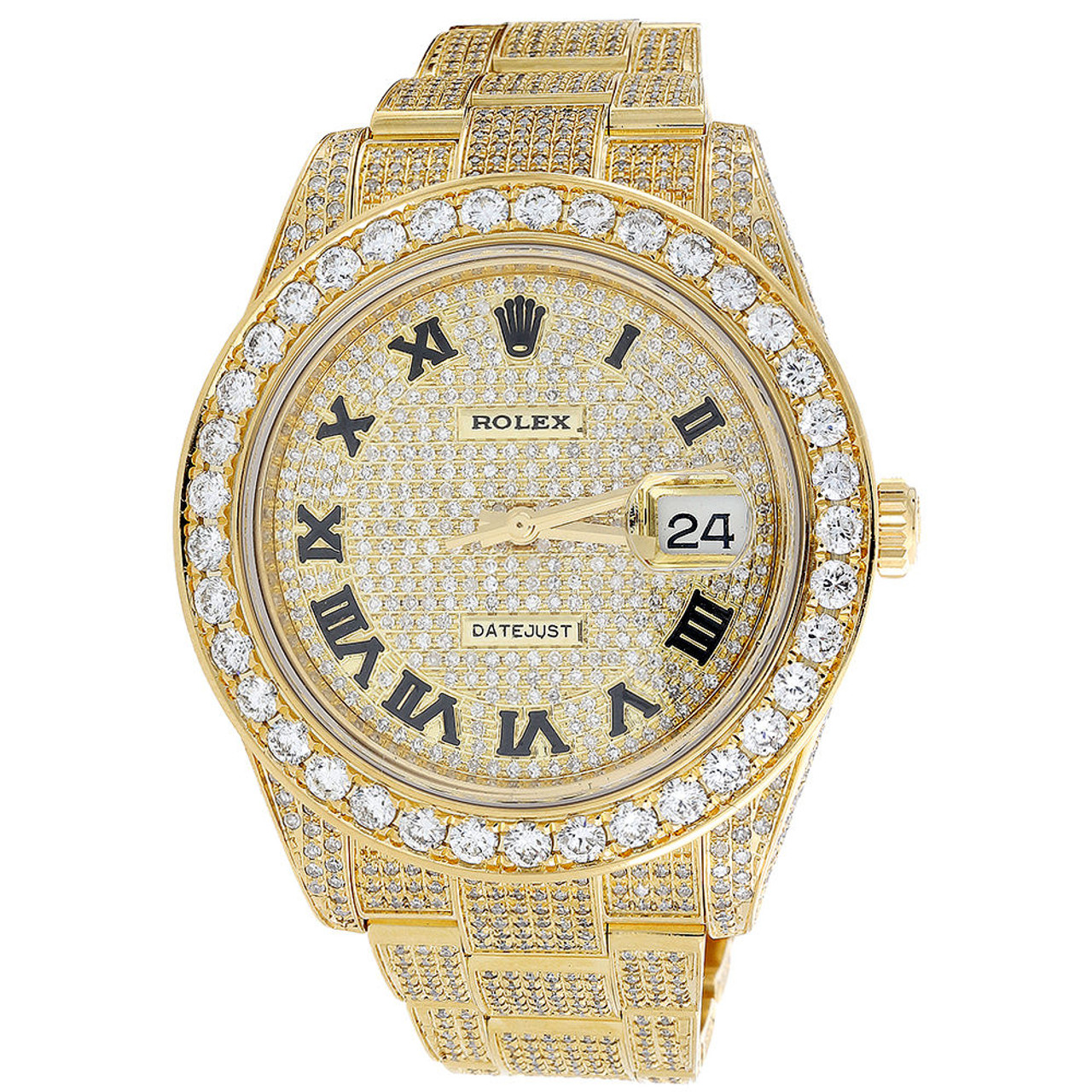 rolex flooded with diamonds