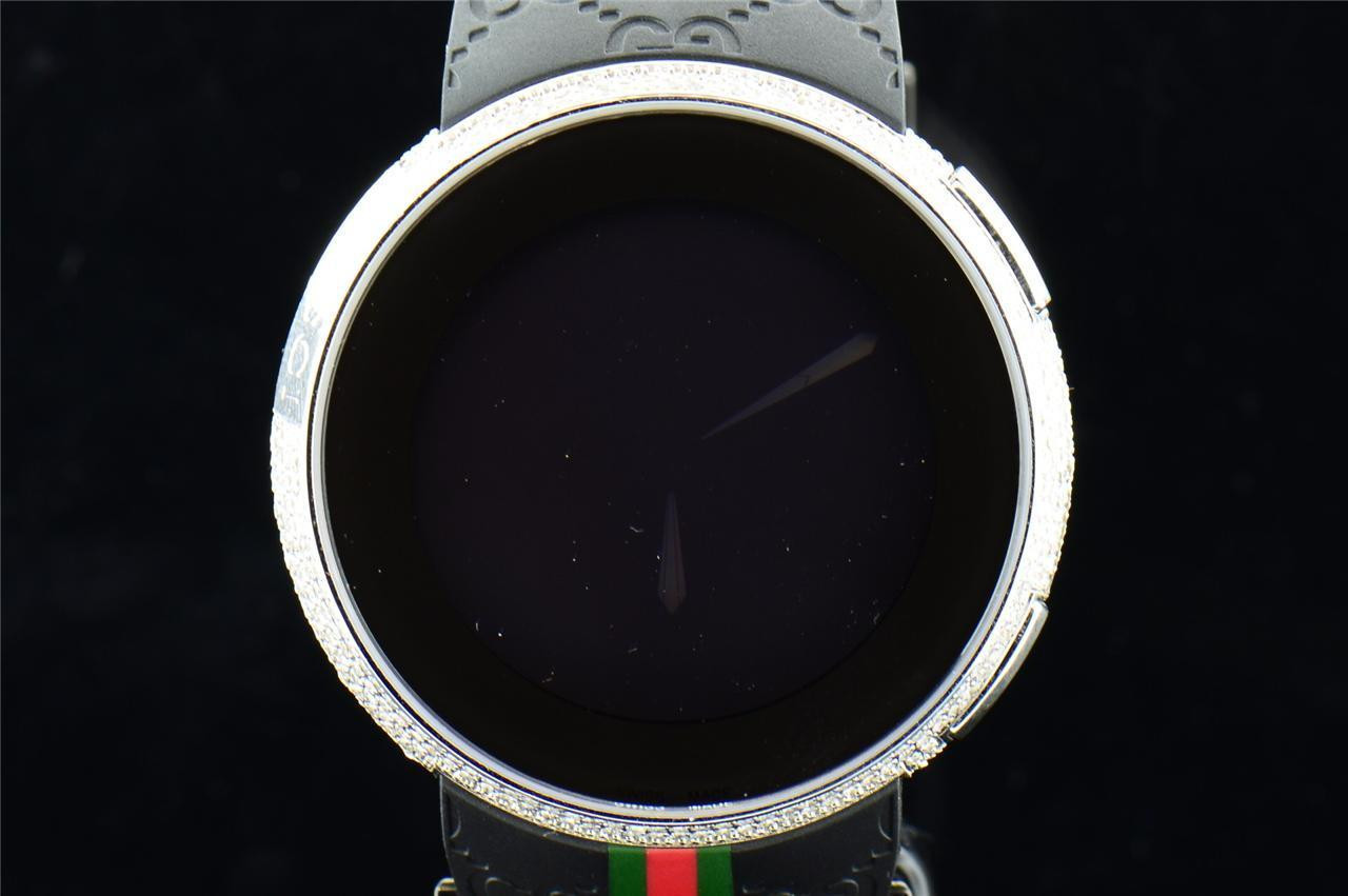Brand New Mens I-Gucci Digital White Diamond Watch CT
