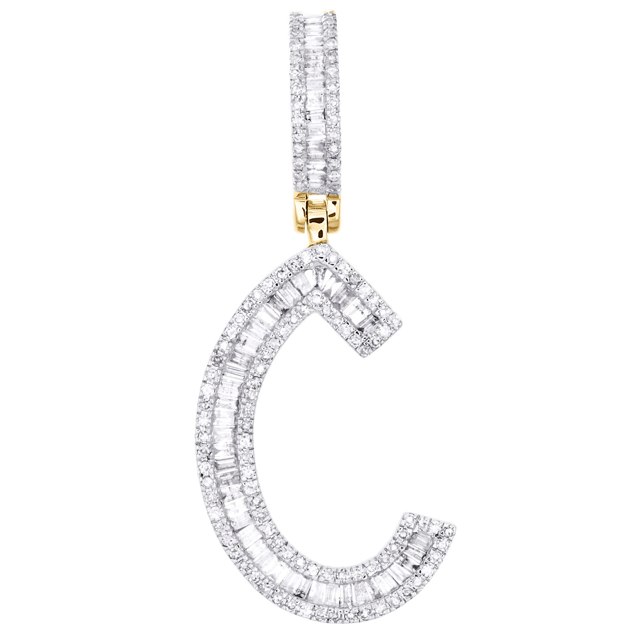 10K Yellow Gold Baguette Diamond 