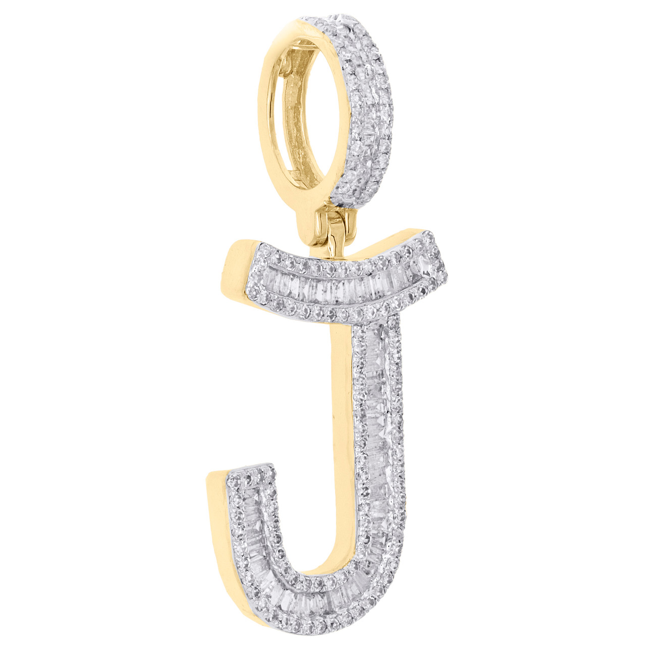 10K Yellow Gold Baguette Diamond 