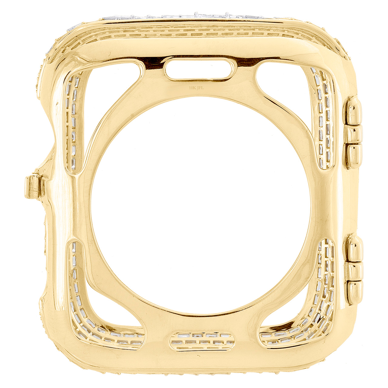 10K Yellow Gold Baguette Diamond Custom Case 44mm Series 6 