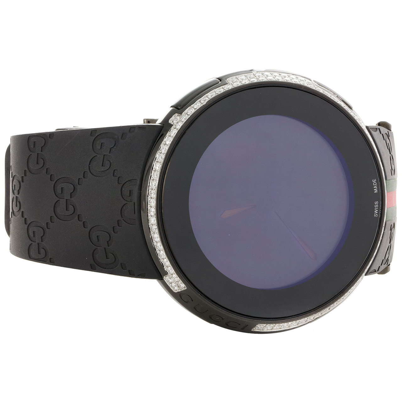 Mens Black Casing YA114207 Custom DigitaI i Gucci White