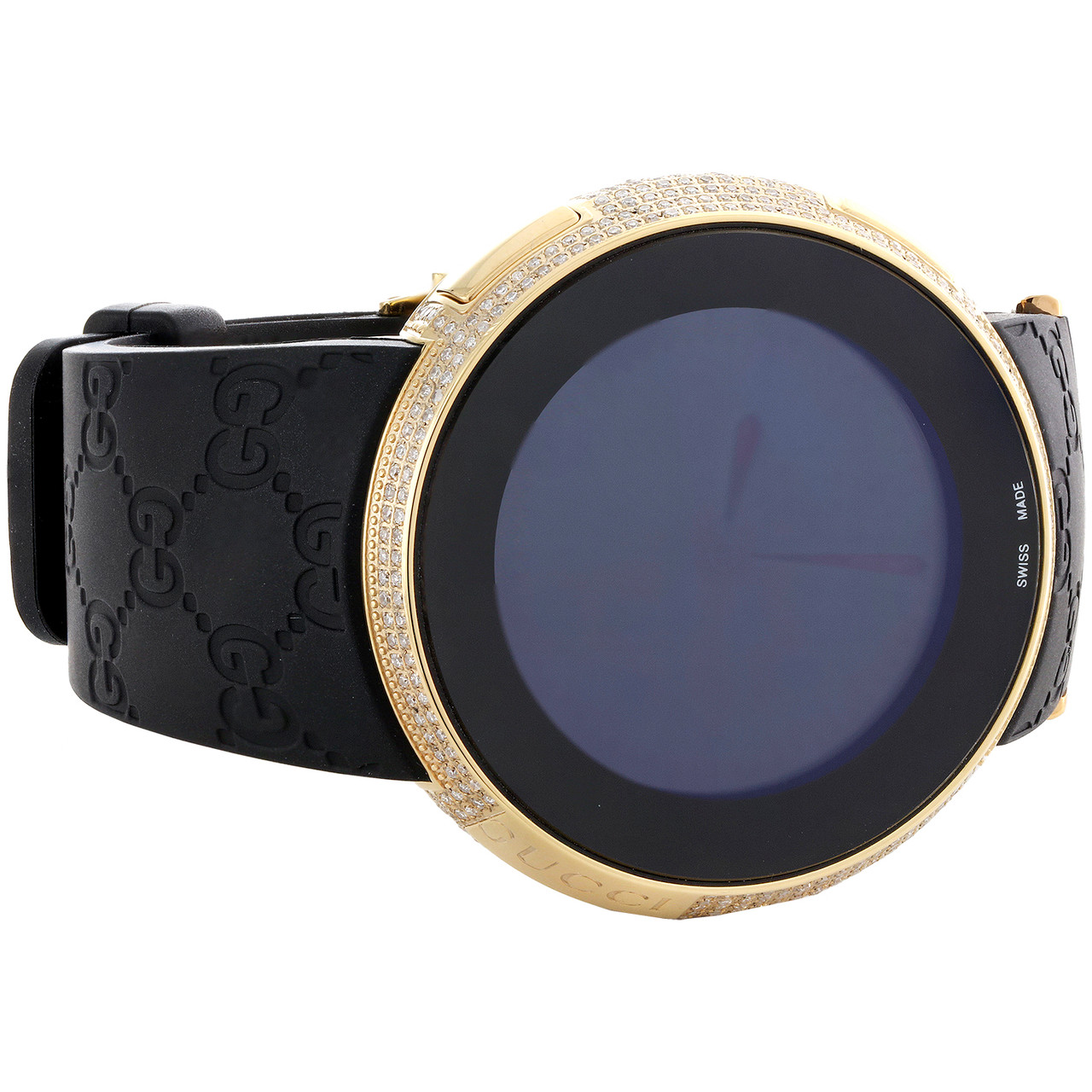 Diamond Gucci I-Gucci Watch Digital Grammy Edition YA114215 Black/Gold 2.5  CT.