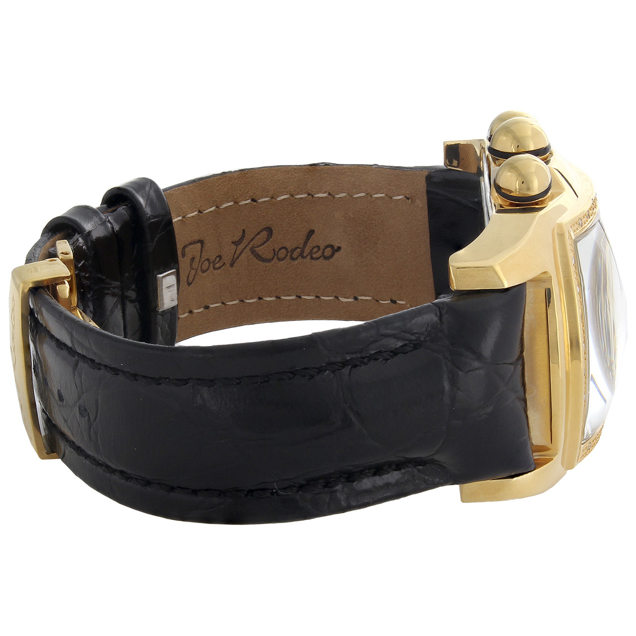 Joe Rodeo Diamond Watch JoJo King Bubble Rectangle Face