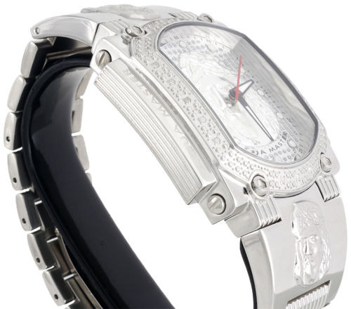 Jesus Face Mens Diamond Watch Aqua Master Jojo Jojino Joe 