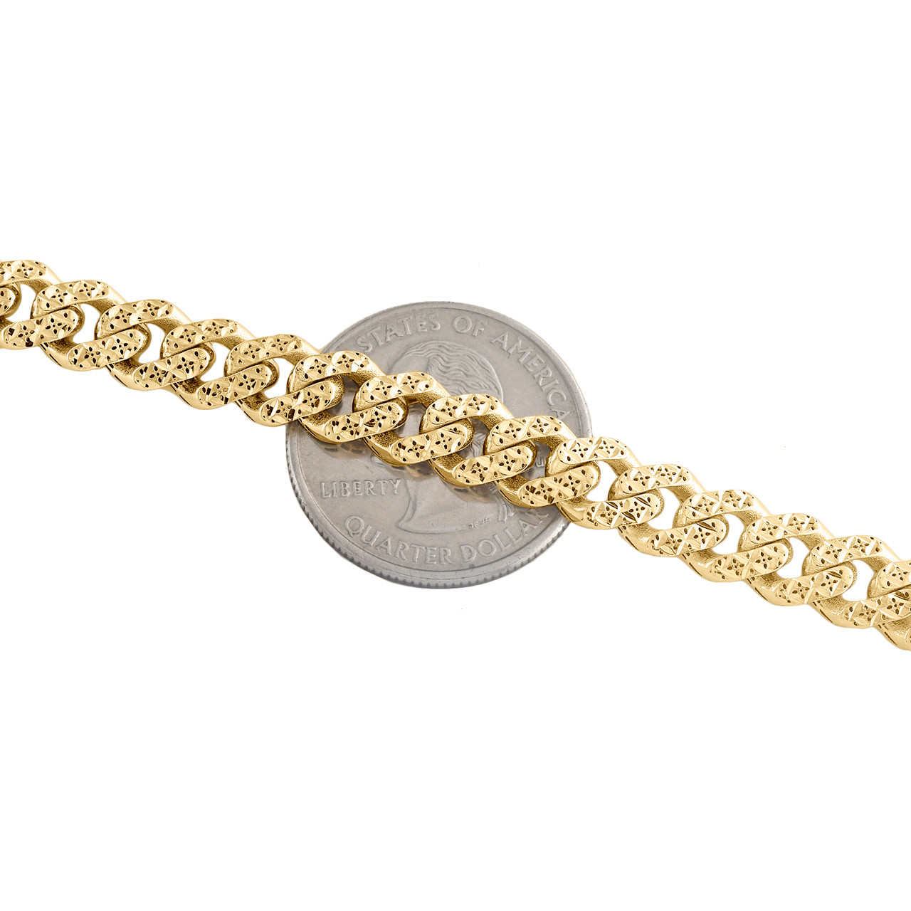 Bracciale Uomo Donna COOLSTEELANDBEYOND A Catena Cubana Con Ciondolo Cuore E Zirconi | Acciaio Inox Oro 21cm, Regalo Unisex