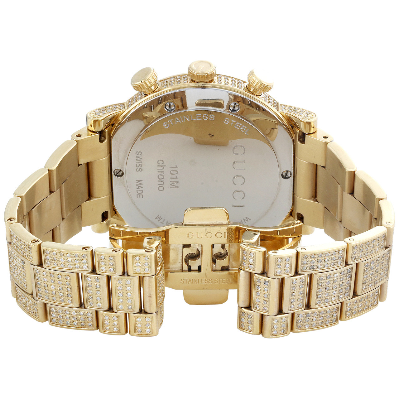Diamond Gucci Ya101334 Watch 9.50 Ct New Custom Mens 101 G