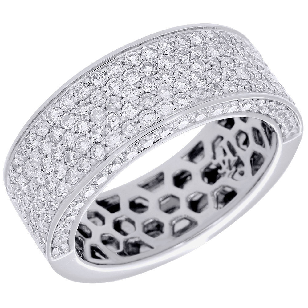 Diamond Engagement Wedding Band 14K White Gold Ct Round Cut