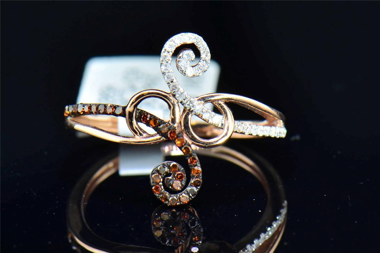 Rose gold diamond sales fashion ring