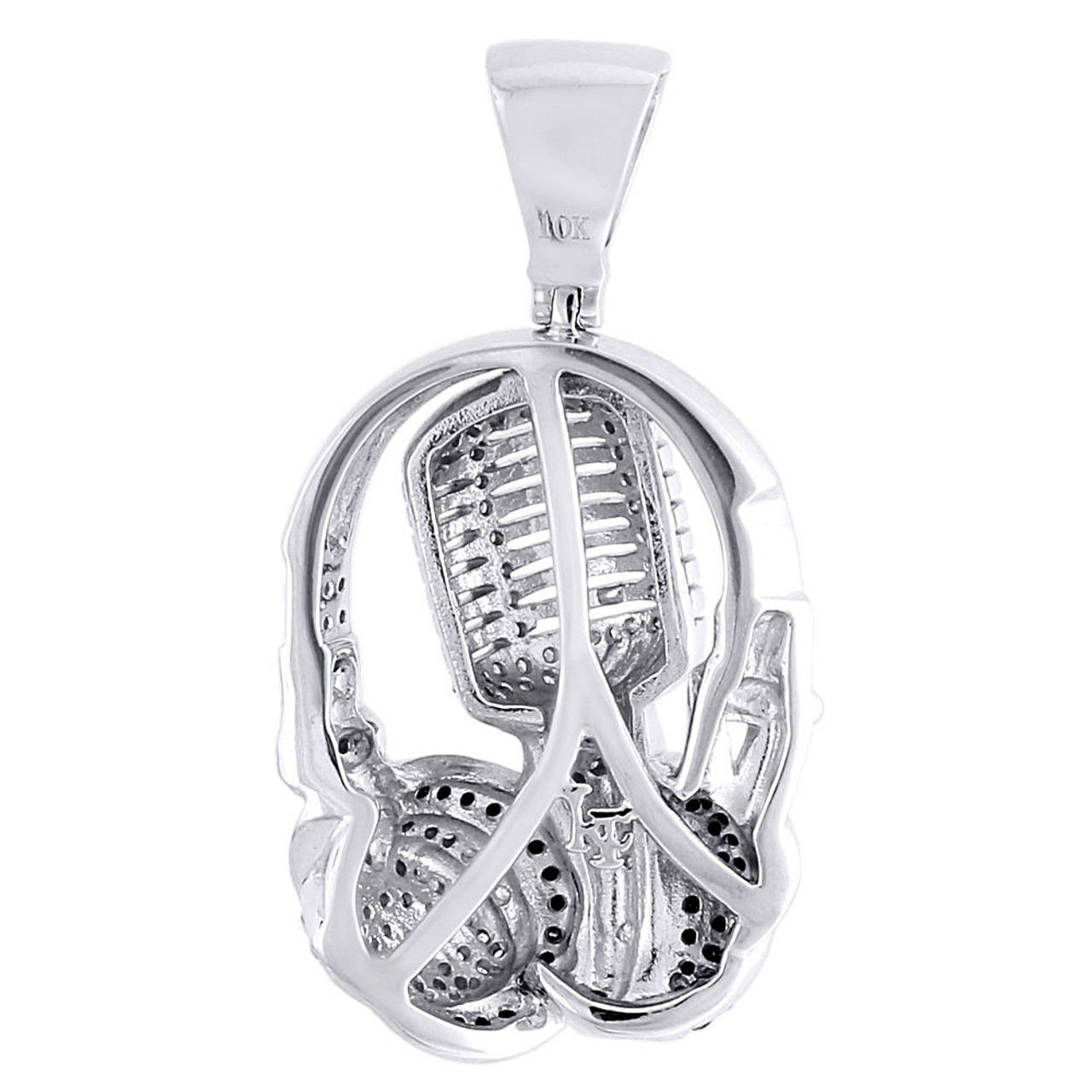 diamond microphone necklace