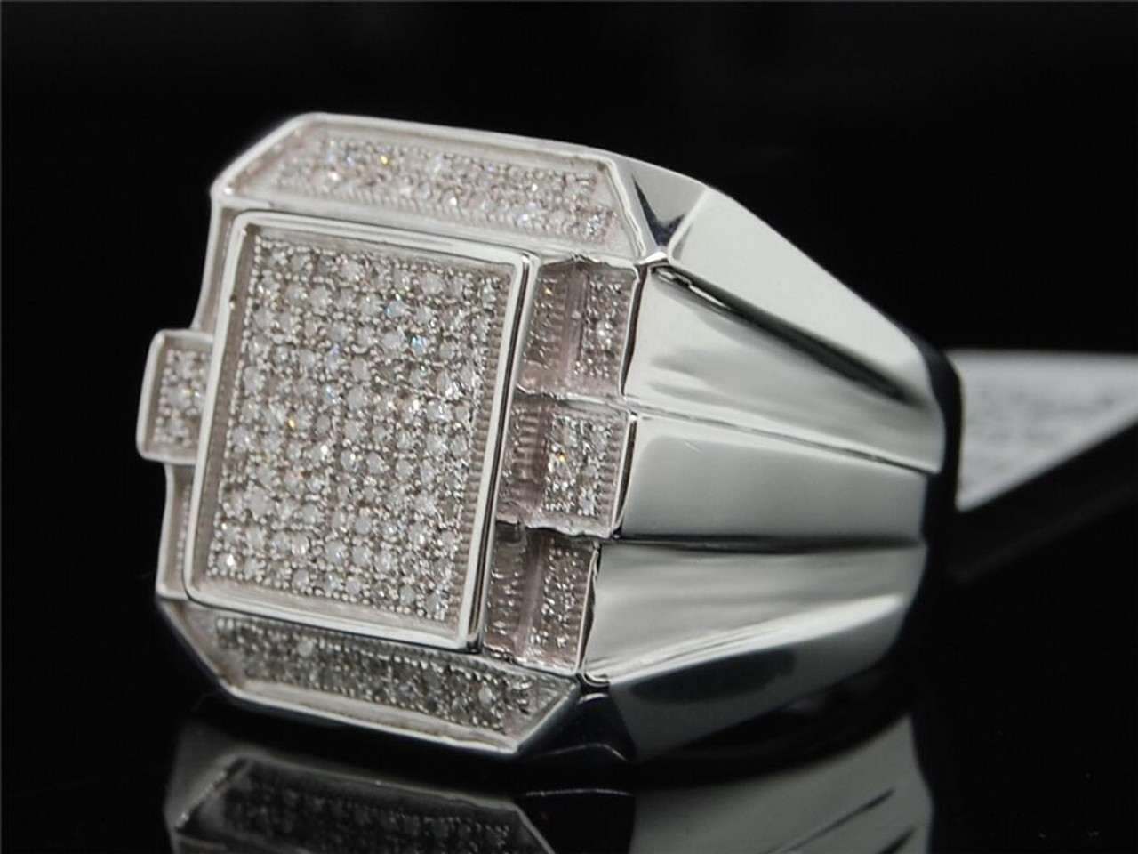 art deco pave diamond ring