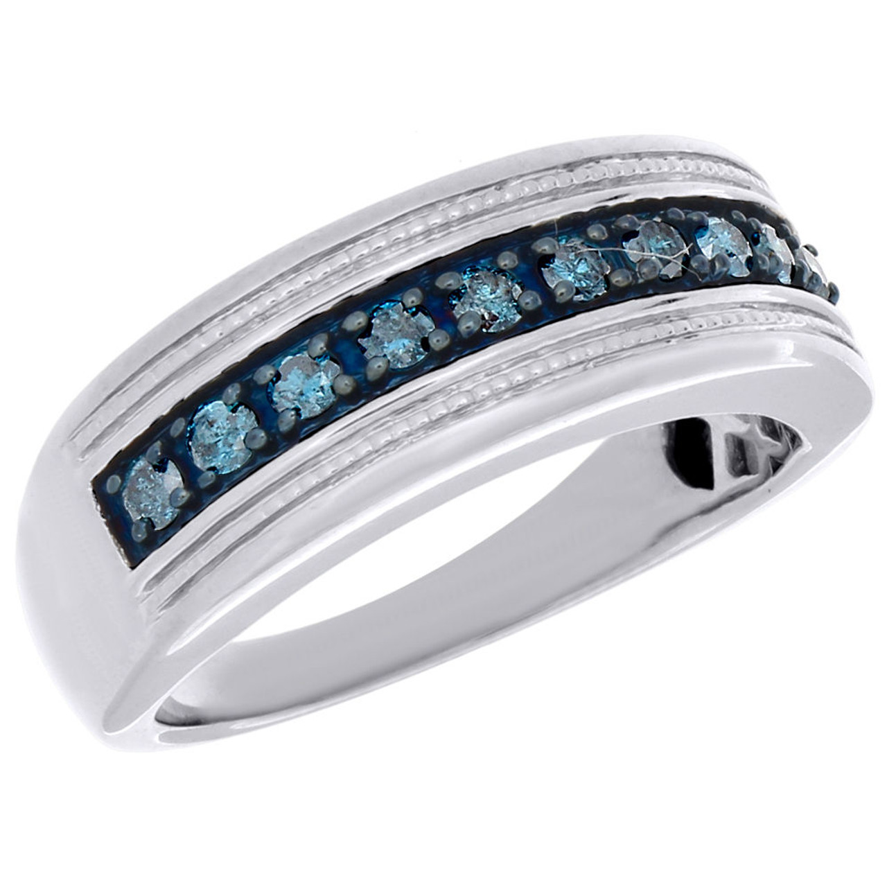 Breuning MenSterling Silver and Diamond Accent Wedding Band – Prospect  Jewelers