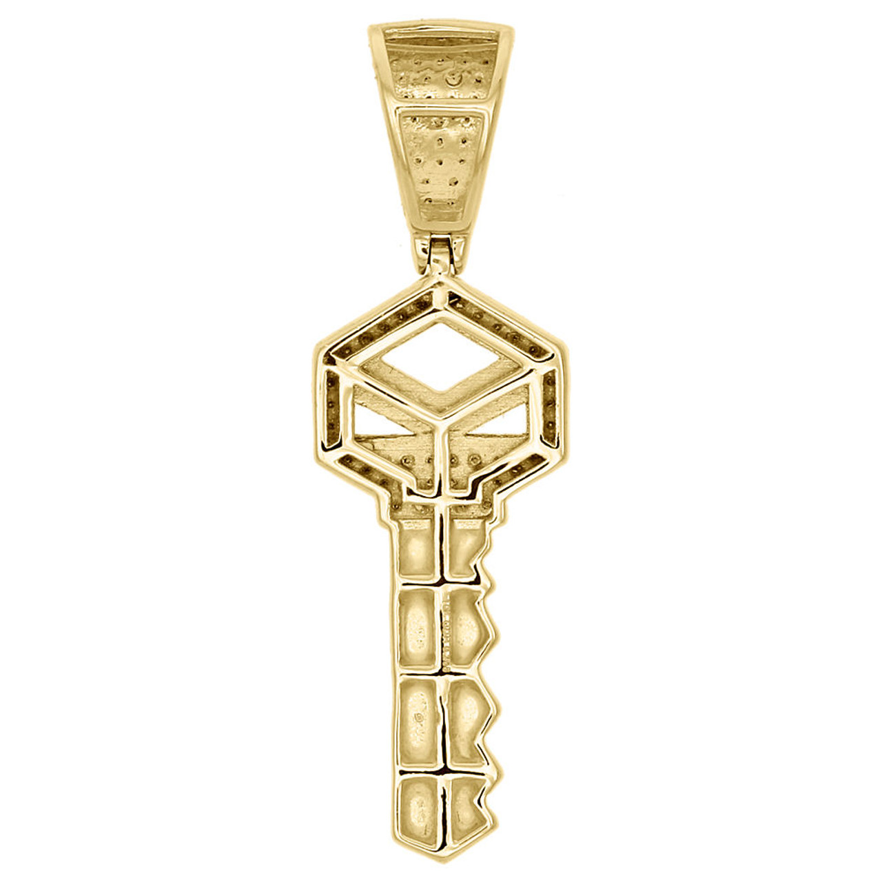 0.25 Carat Pave Diamond Key Pendant Necklace