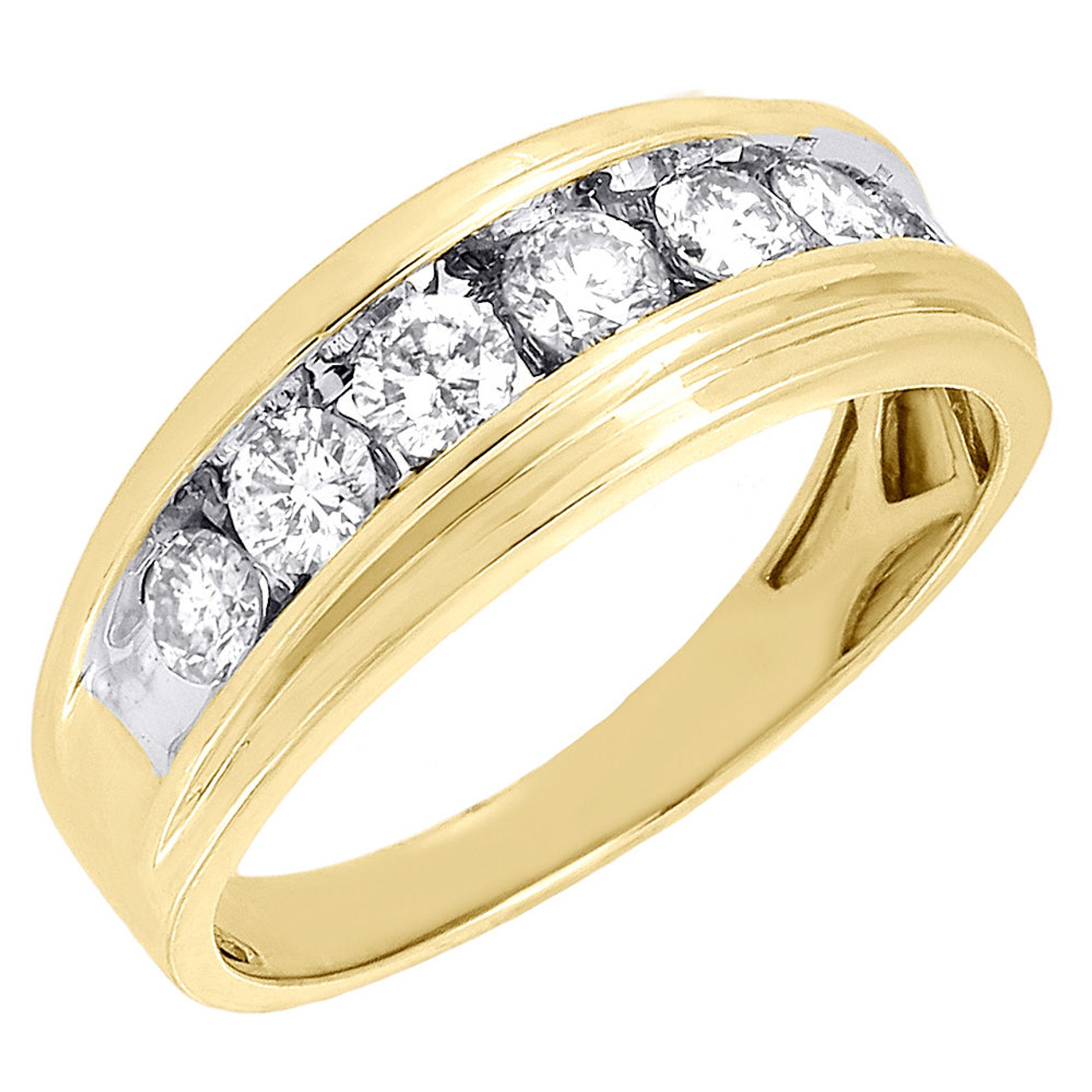 anillo de compromiso de oro amarillo de 10 quilates para hombre