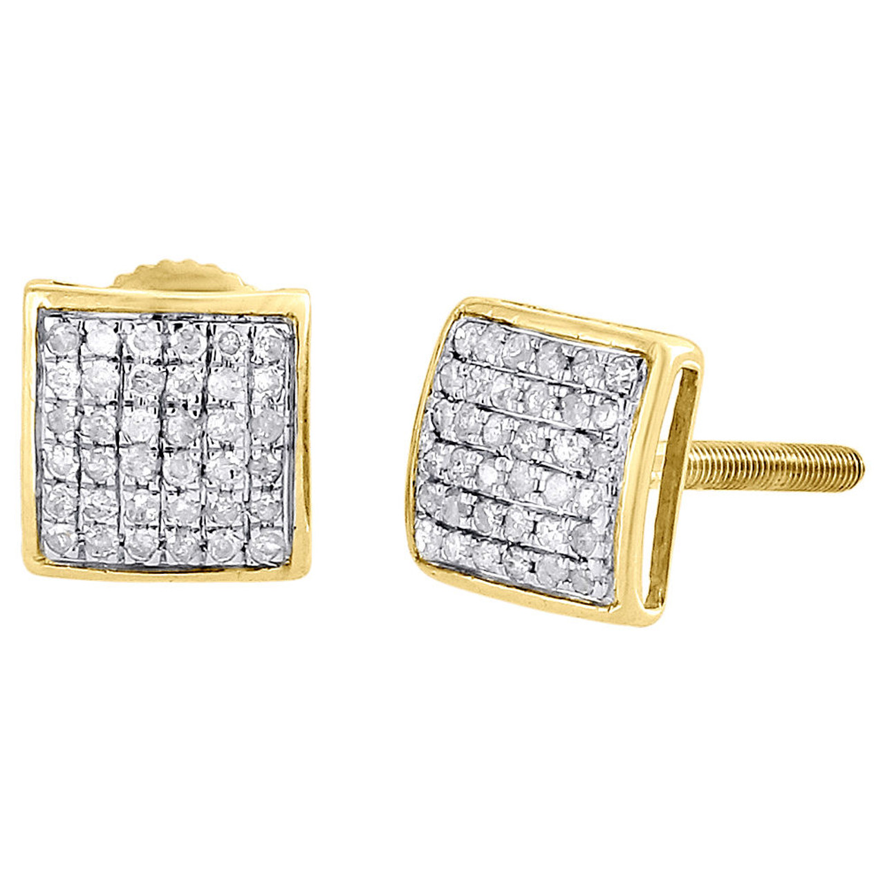 Square Diamond Stud Earrings – Design Gold Jewelry