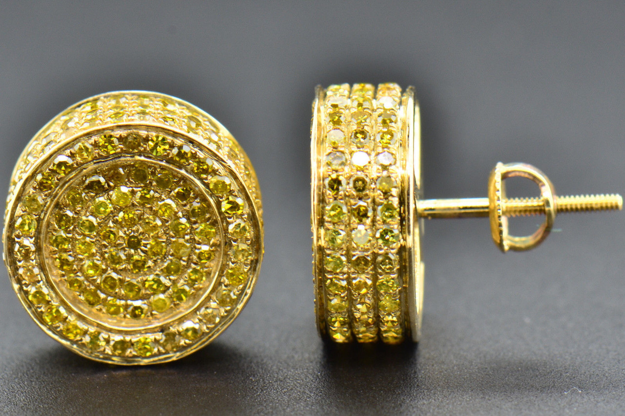 Men's Diamond Earrings 1 ct tw Round 10K Yellow Gold | Jared