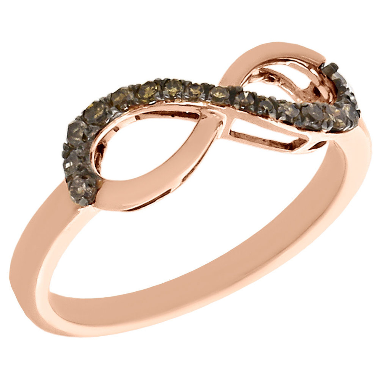 Chocolate diamond infinity on sale ring