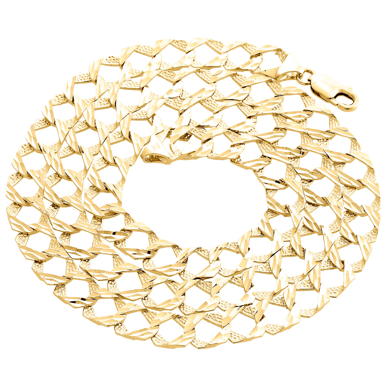 10K Yellow Gold Diamond Cut Textured 