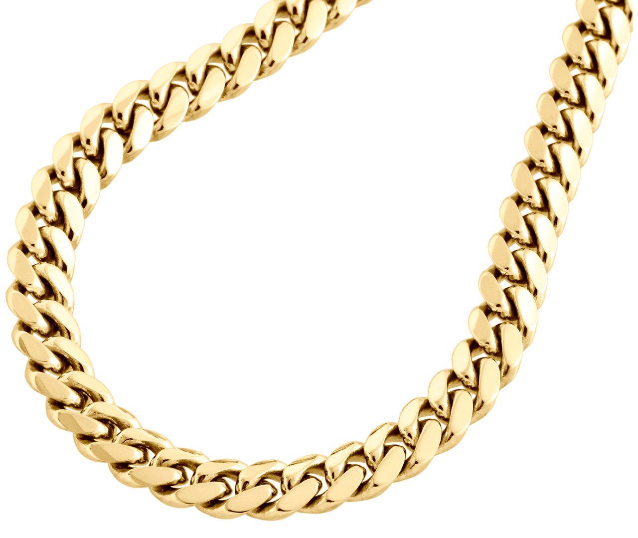 14k Yellow Gold Solid Miami Cuban Link Chain 6mm Box Clasp Necklace 24 30 Inches Jewelry For Less 1750