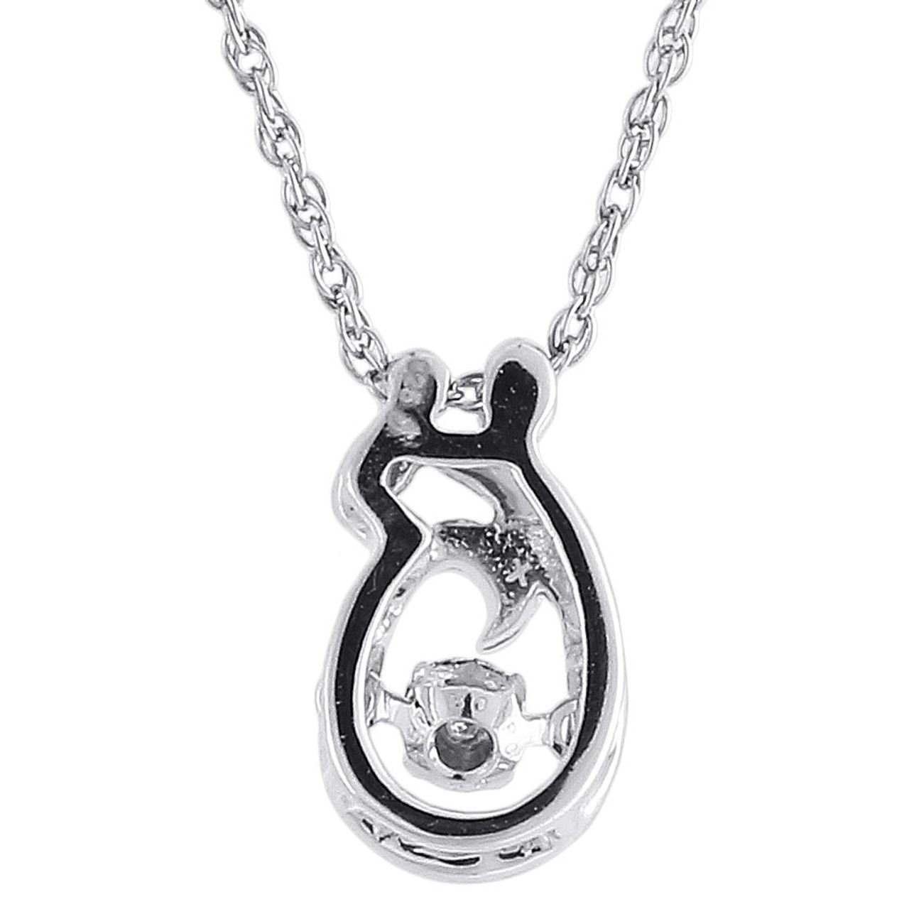 Dancing Diamond Necklace .925 Sterling Silver Mother