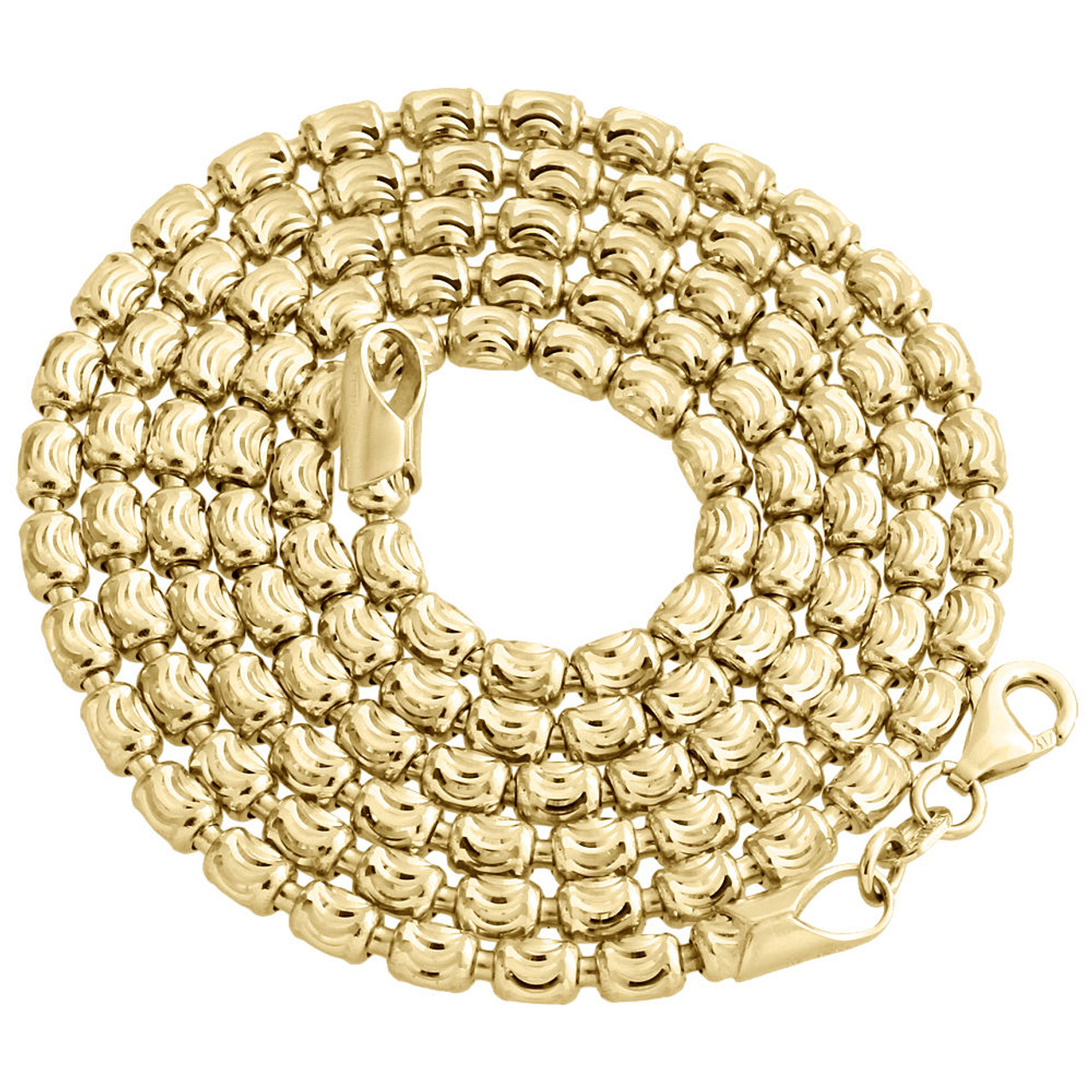 Elegant Yellow Gold Rope Twist Chain with Barrel Clasp