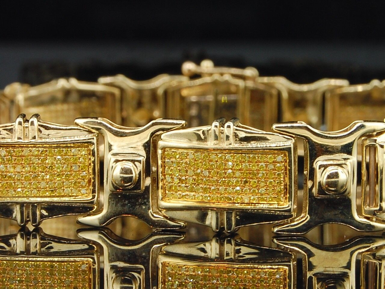 Nuragold 10k Yellow Gold 11mm Royal Monaco Miami Cuban Link Chain Bracelet, Mens  Jewelry Fancy Box Clasp 8