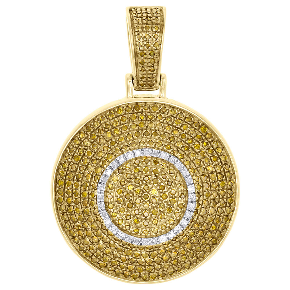 10K Yellow Gold Real Diamond Dome Puff 