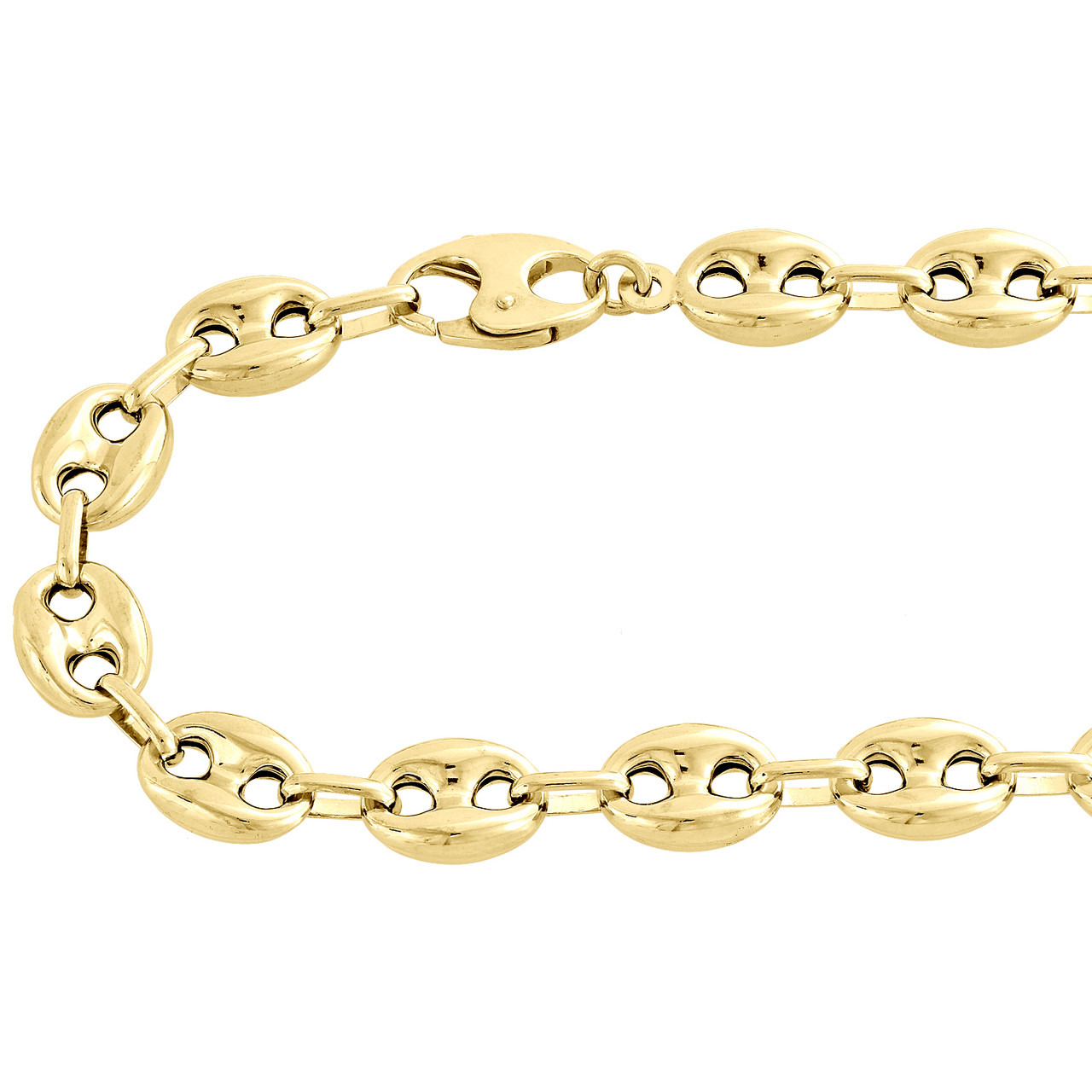 YELLOW GOLD PUFFED GUCCI-STYLE CHAIN NECKLACE, 10MM - Howard's Jewelry  Center