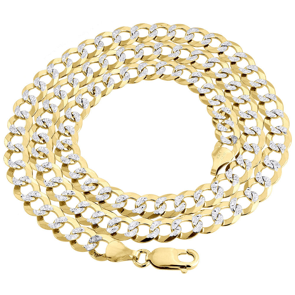 Real 10K Yellow Gold Solid Diamond Cut 