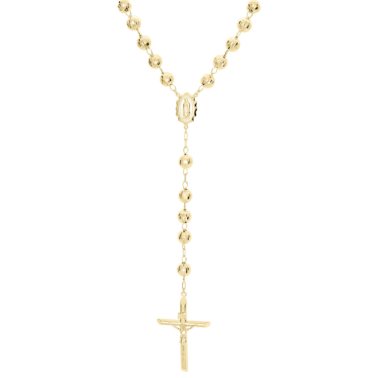 Buy 10k Yellow Gold Smooth Ball Thin Bead Rosary Chain 26 Inch 2.5mm Online  at SO ICY JEWELRY