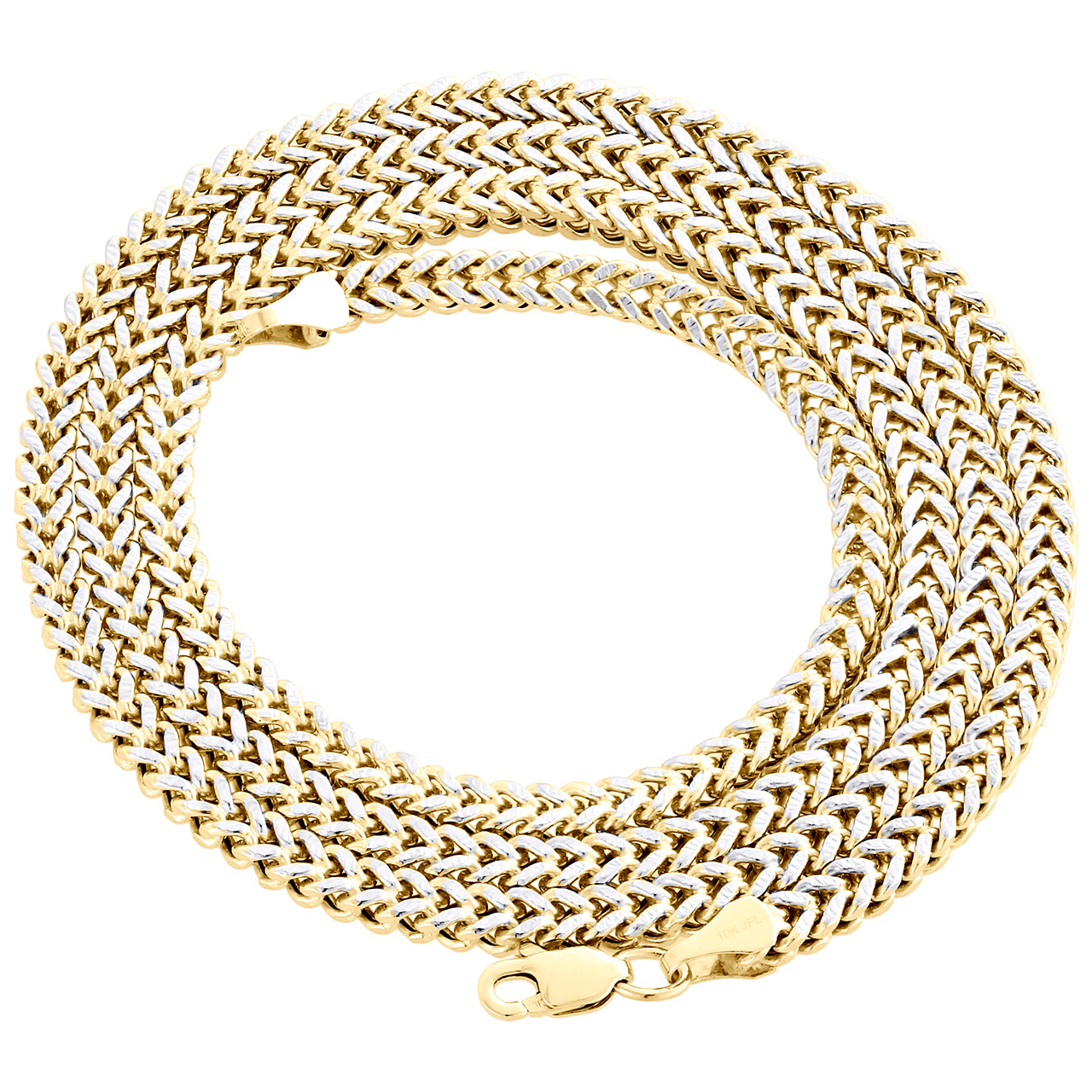 10K Yellow Gold 3D Diamond Cut Hollow 