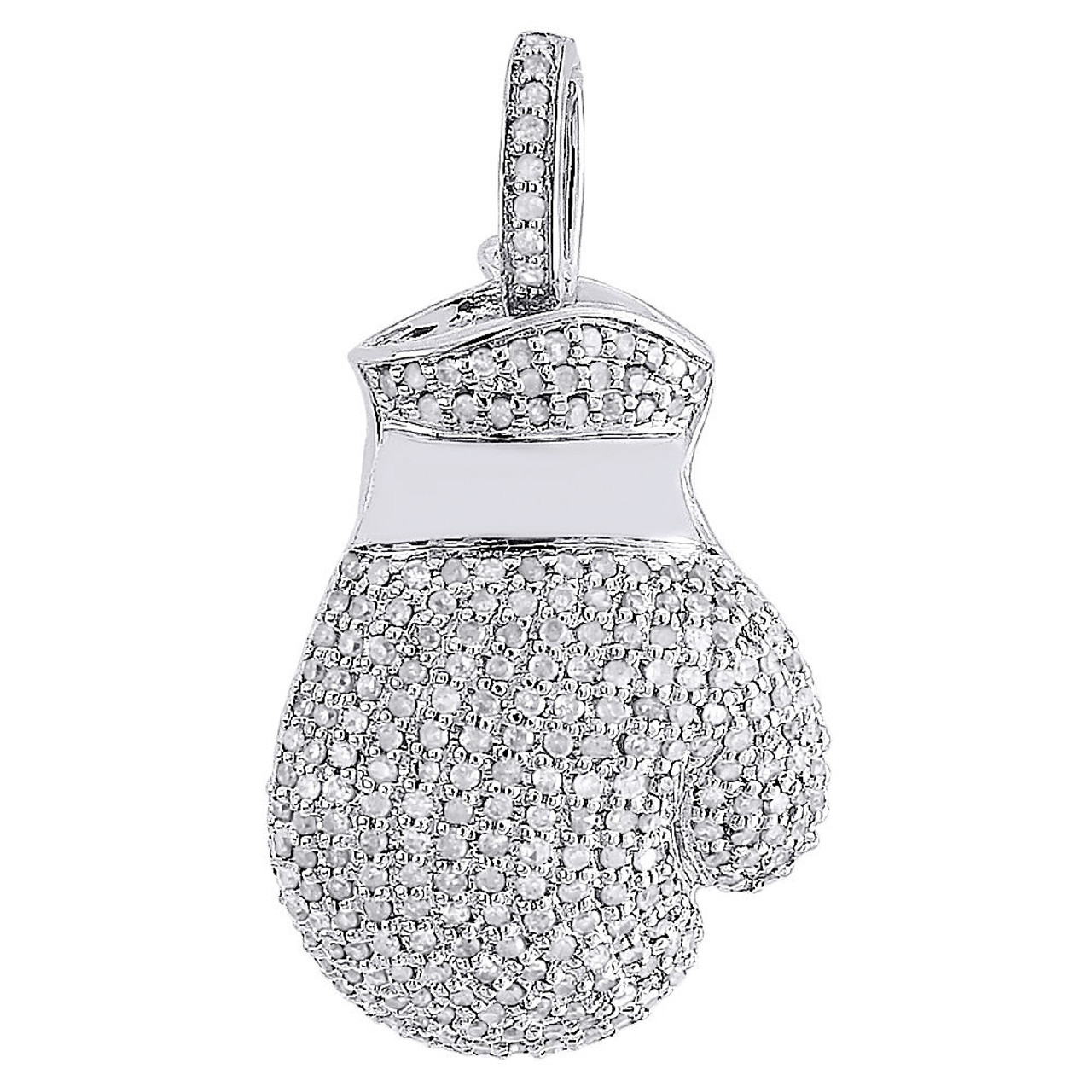 boxing glove pendant diamond