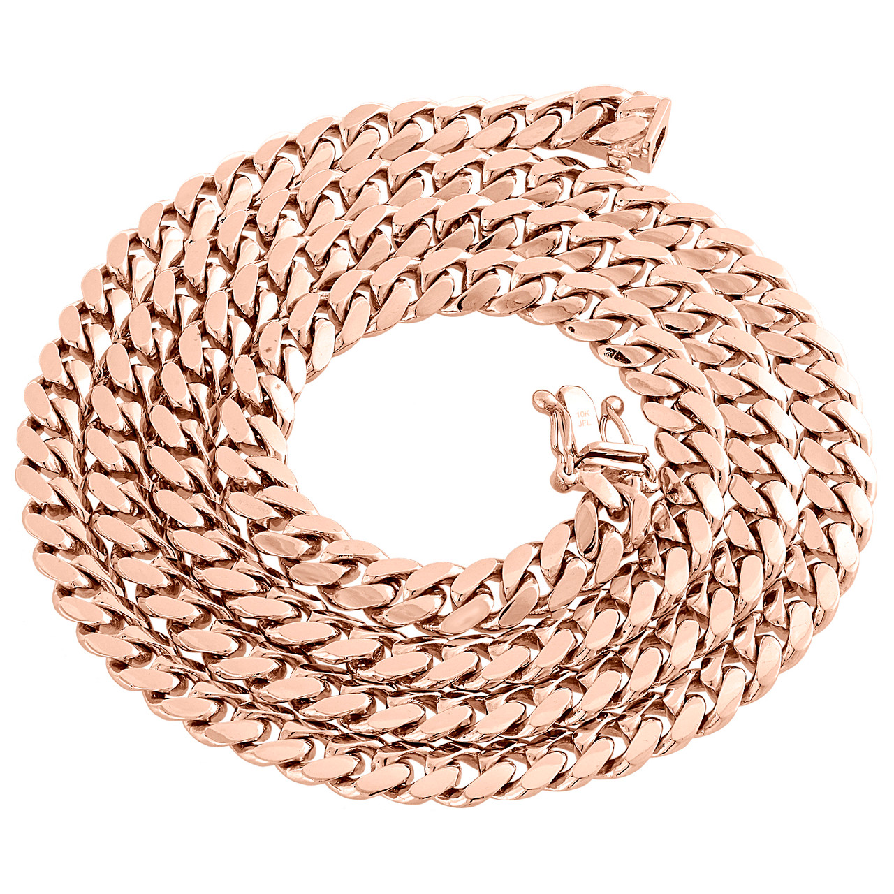 Solid Gold Cable Link Chain- 3.5mm - Rose Gold| GOLDZENN