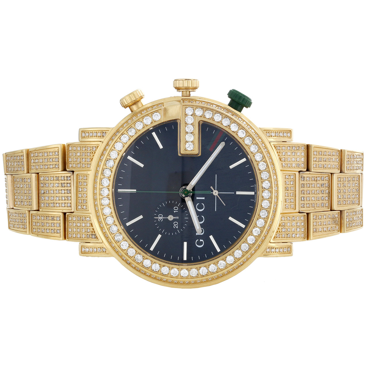 Diamond gucci clearance watch mens