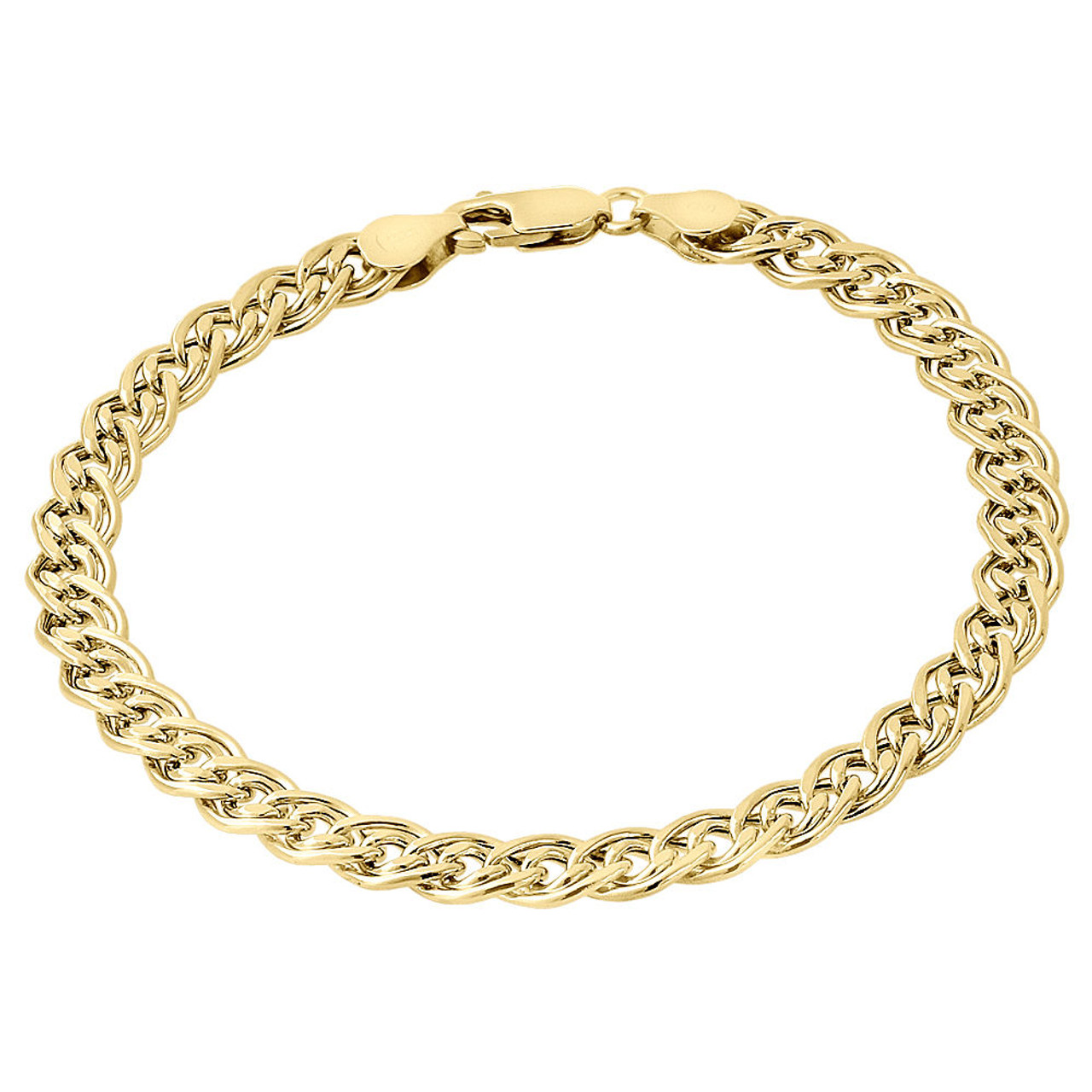 Italian Gold 14K Fancy Bullet Link Bracelet - ShopStyle Jewelry
