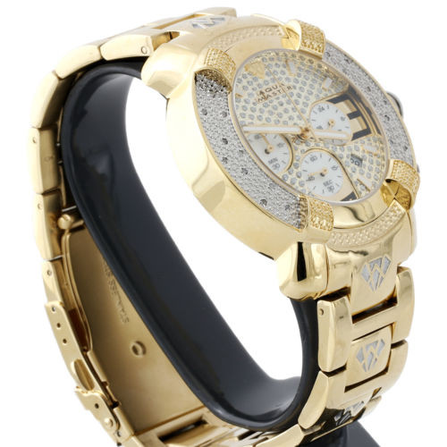 Mens Aqua Master Abruzzo 2 Tone Yellow Steel Diamond Watch 45MM W
