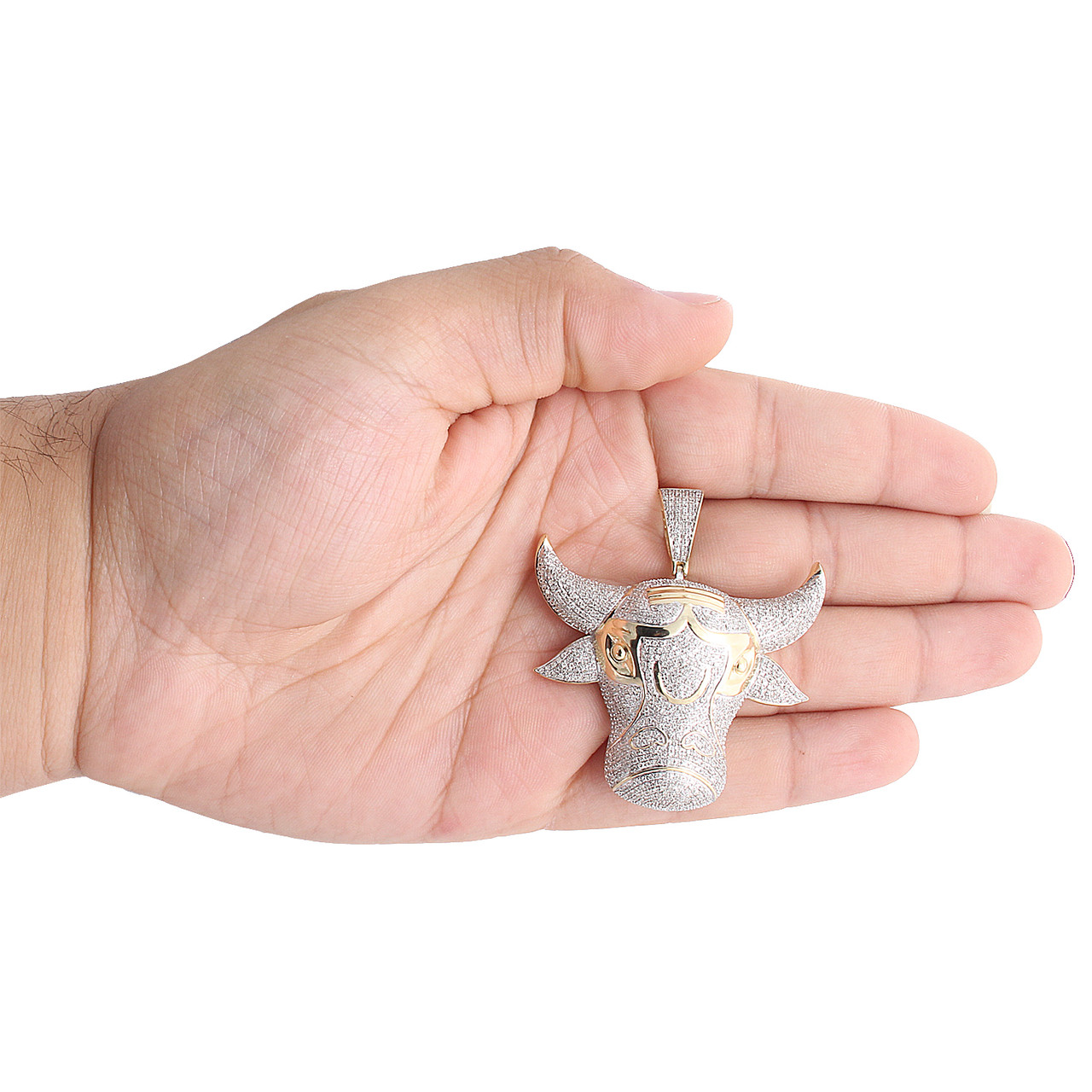 Diamond bull pendant Clearance