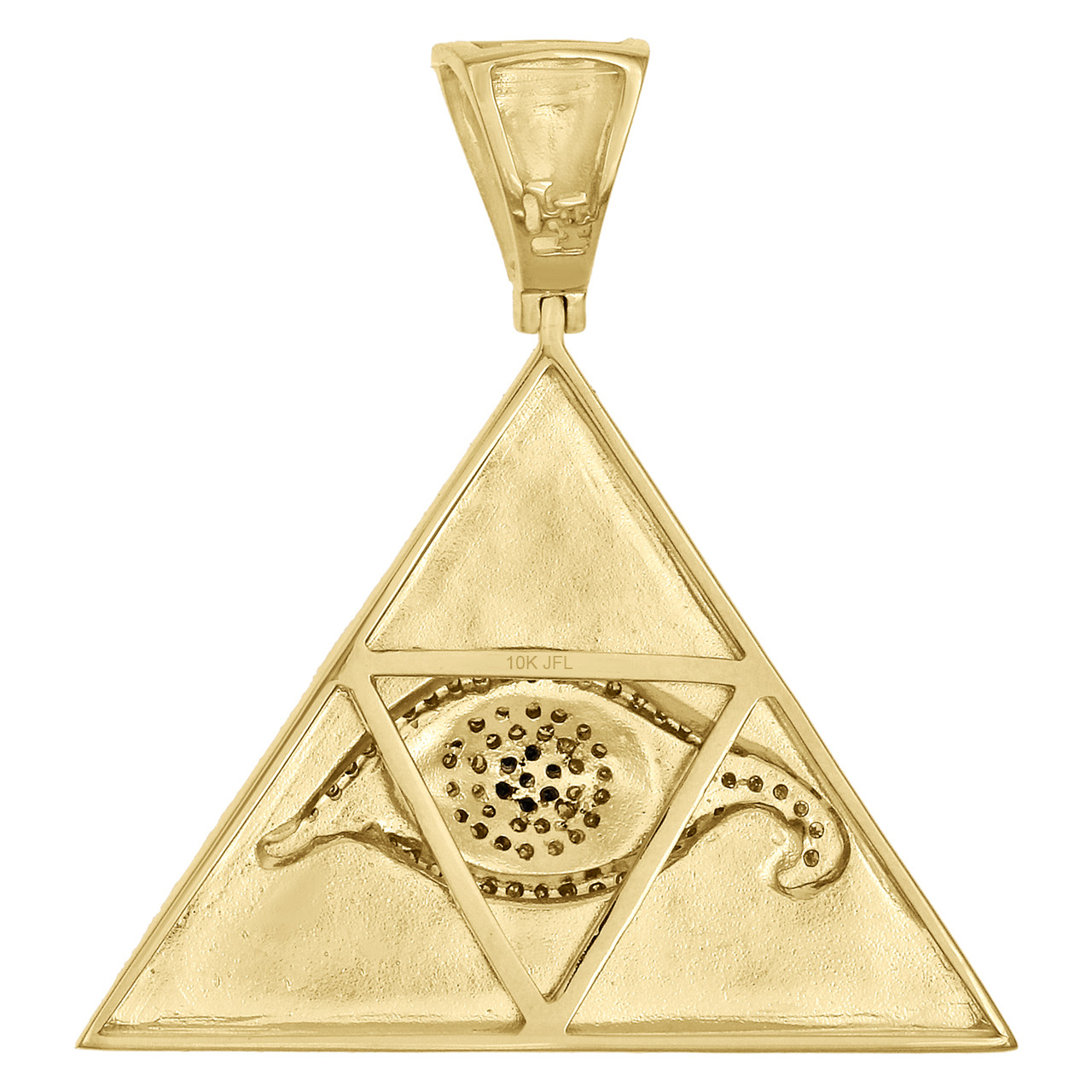 10K Yellow Gold Diamond Providence Illuminati All Seeing Eye