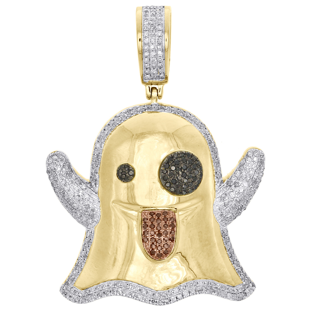14k Ghost Charm New Pendant Yellow Gold 