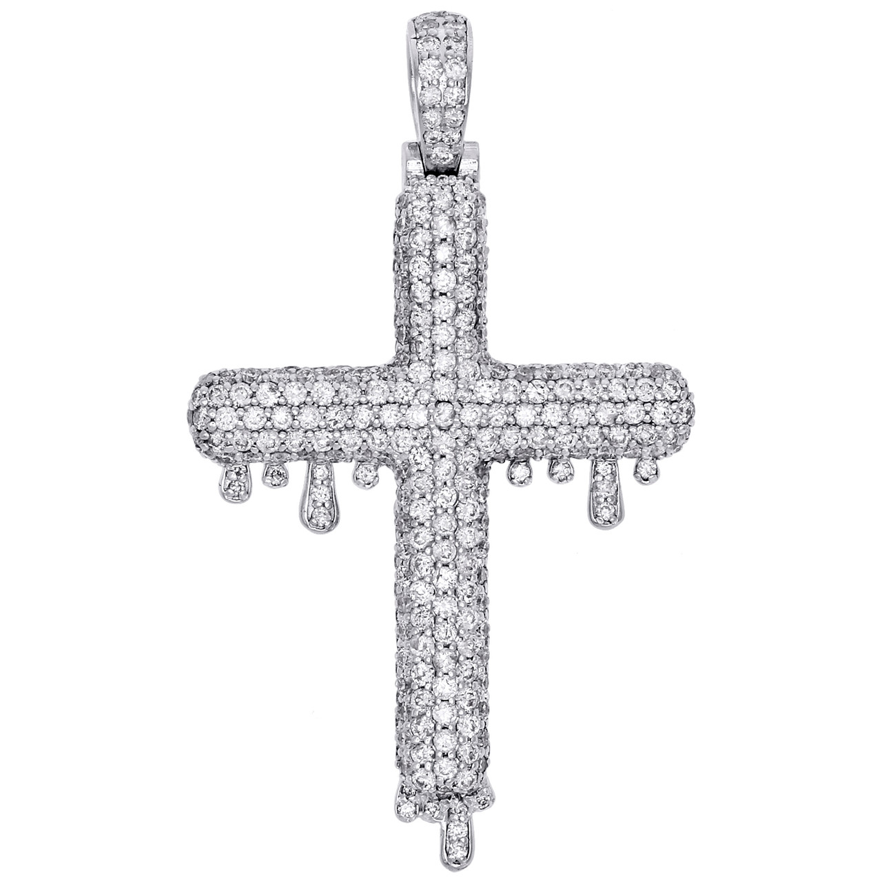 10K White Gold Genuine Round Diamond 