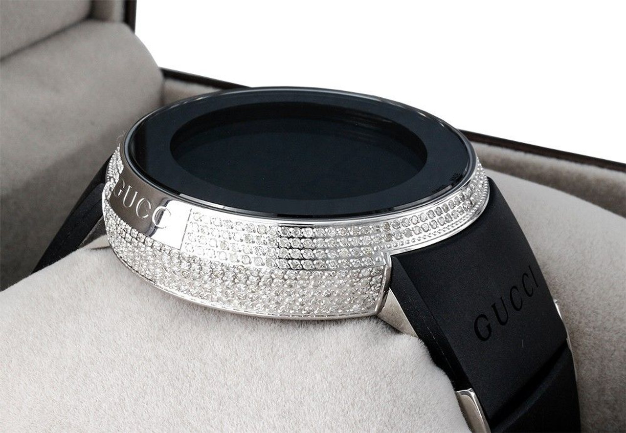 Diamant Gucci i Gucci montre homme num rique ya114202 bracelet en