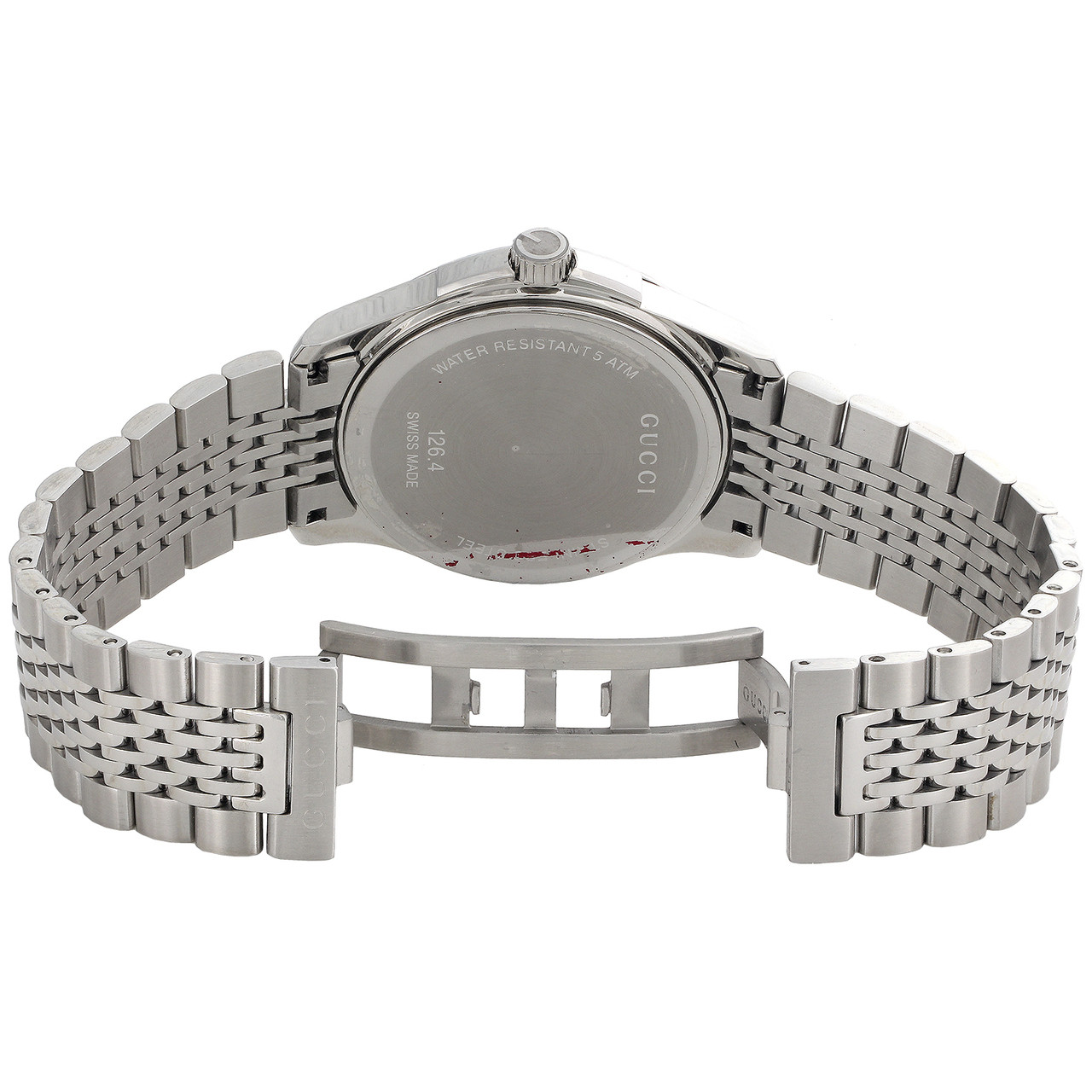 Gucci Ya126401 Genuine Diamond Watch Silver Dial G Timeless 38mm