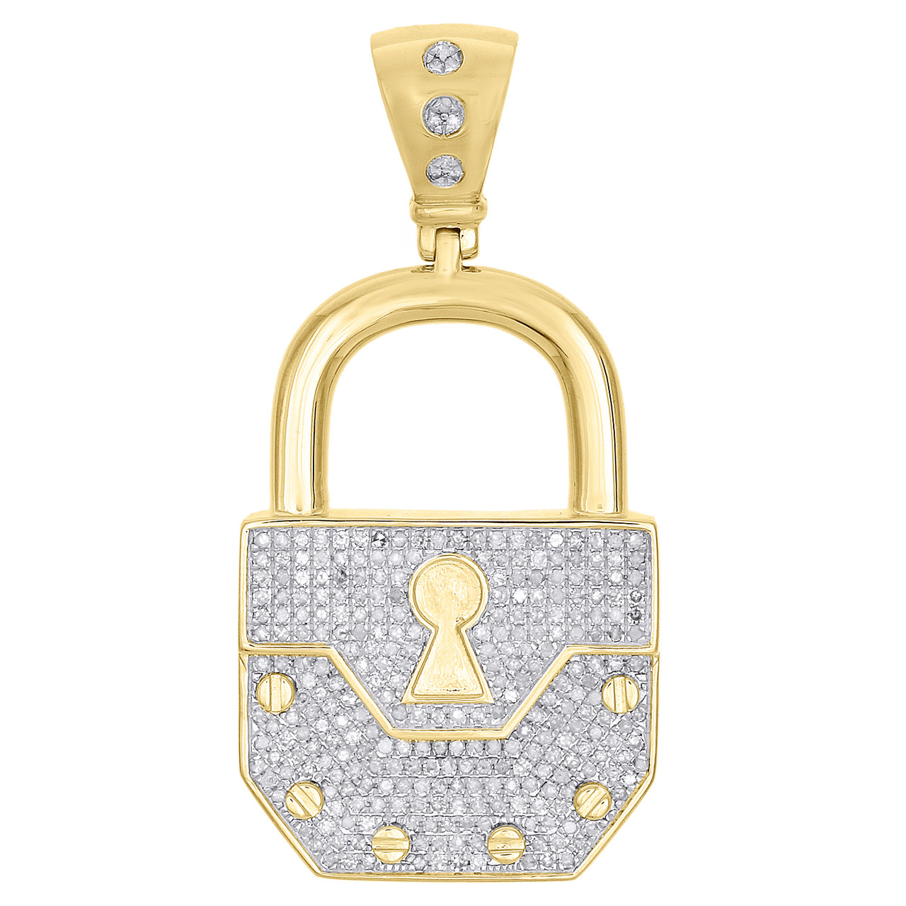 Diamond Padlock Pendant