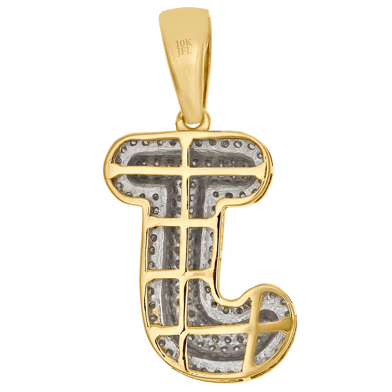 10K Yellow Gold Diamond Initial J 