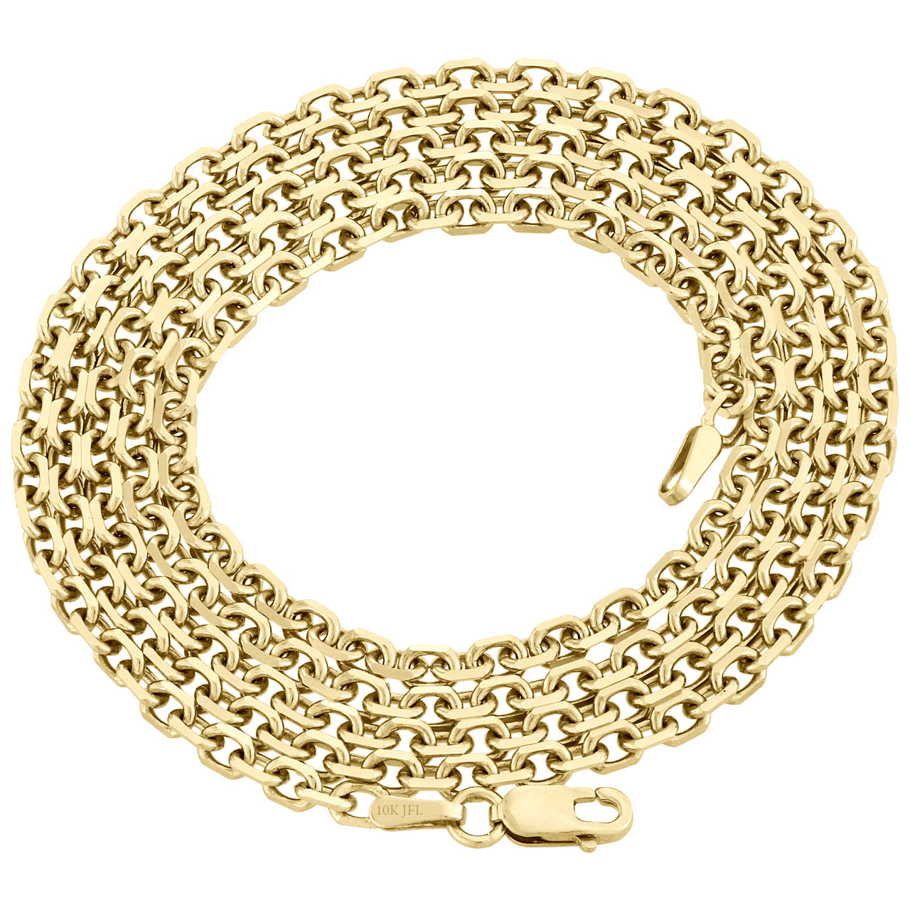 14K Gold Large Open Link Chain Necklace 14K White Gold / 24 +$750