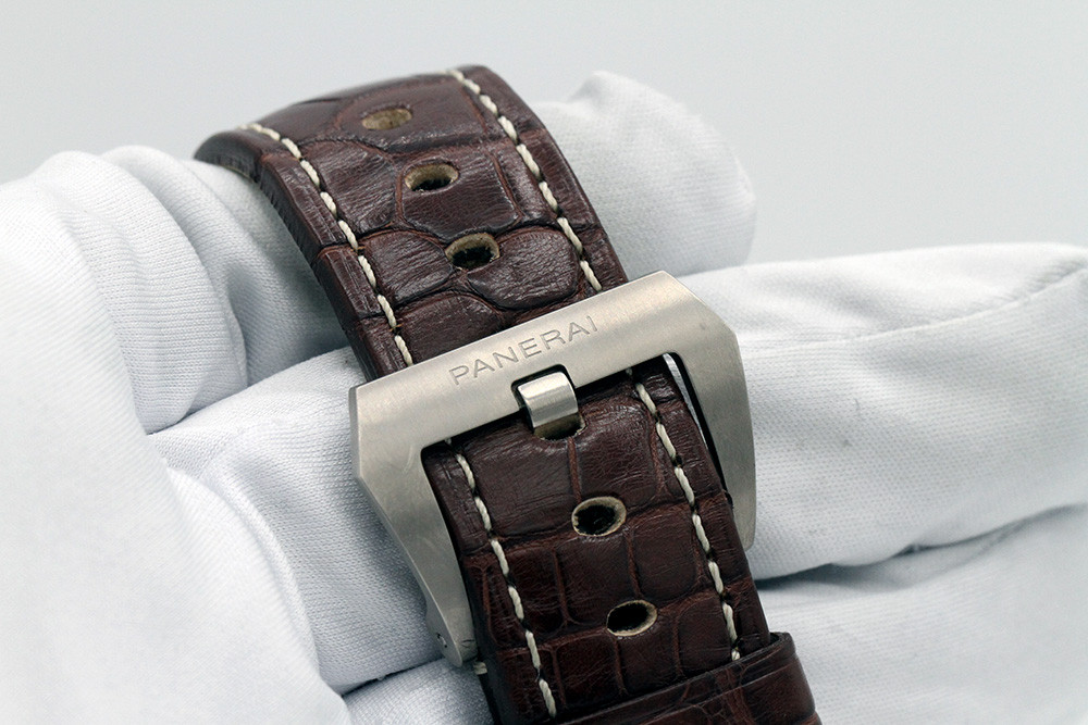Panerai PAM 177 44mm Titanium Luminor Marina Brown Strap with Box