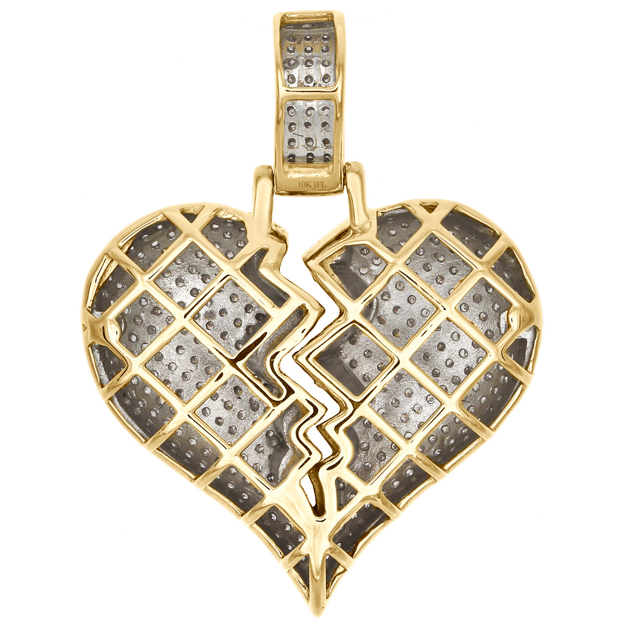 10K Yellow Gold Diamond Shattered 