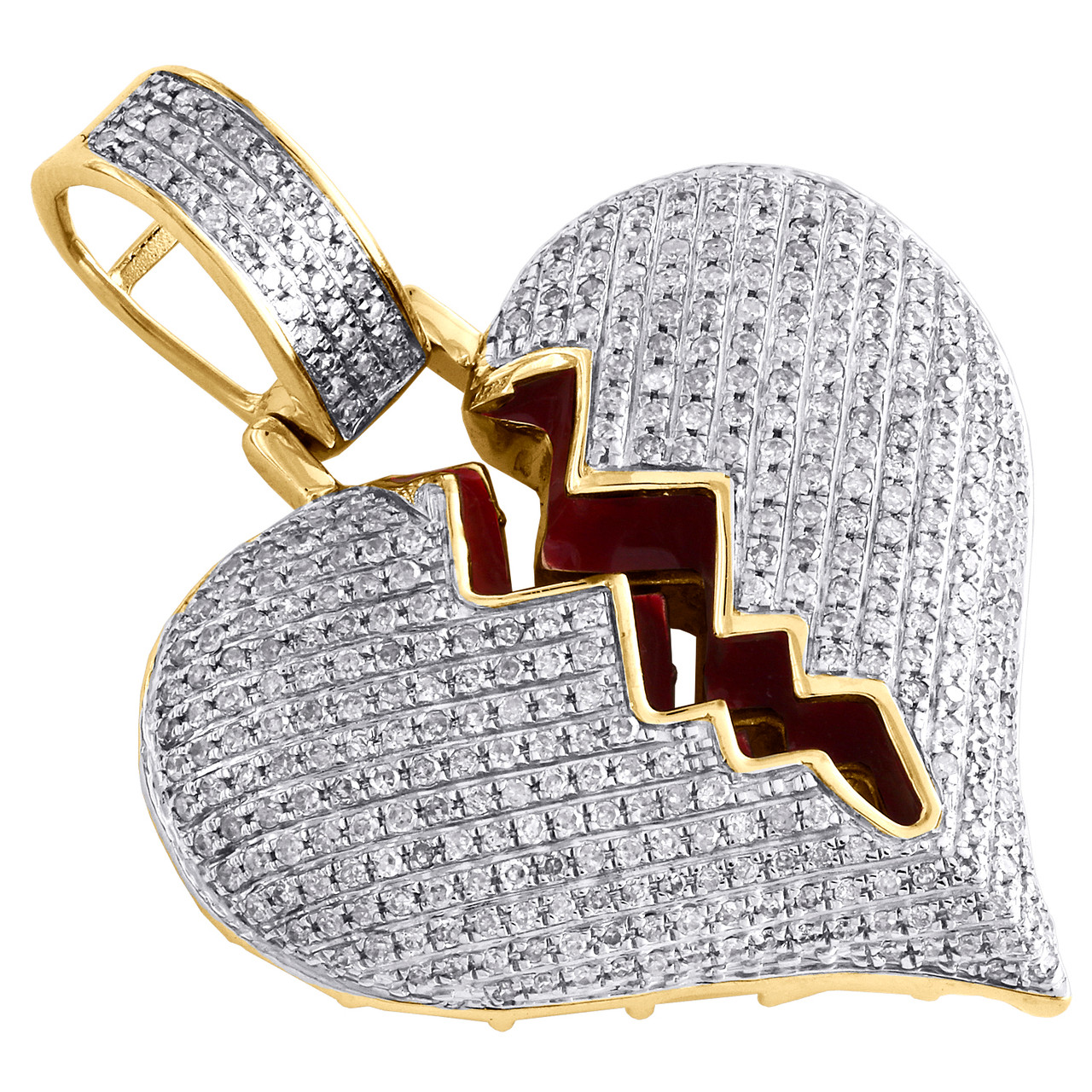 10K Yellow Gold Diamond Shattered 