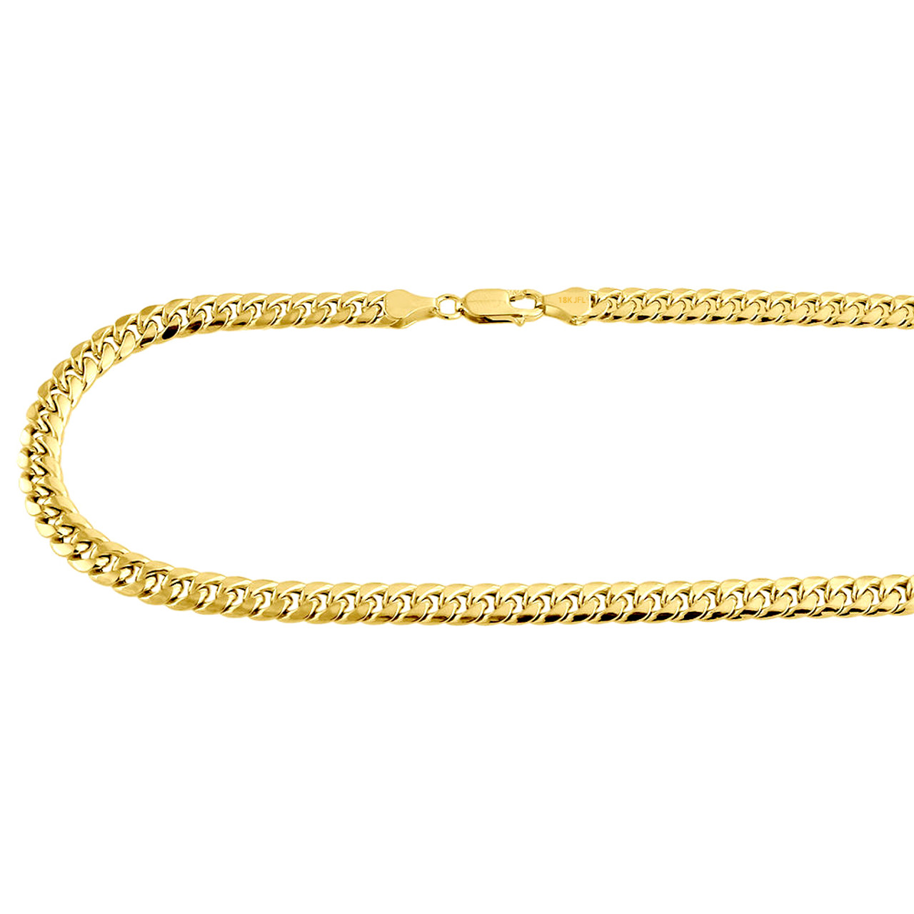 Modern Men's Solid 14k Yellow Gold 6.22 mm Curb Link Chain 24 Necklac